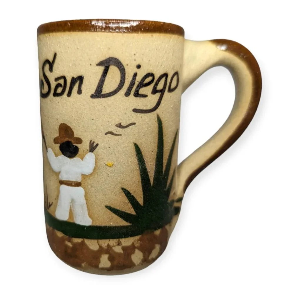 San Diego Souvenir Pottery Miniature Mug